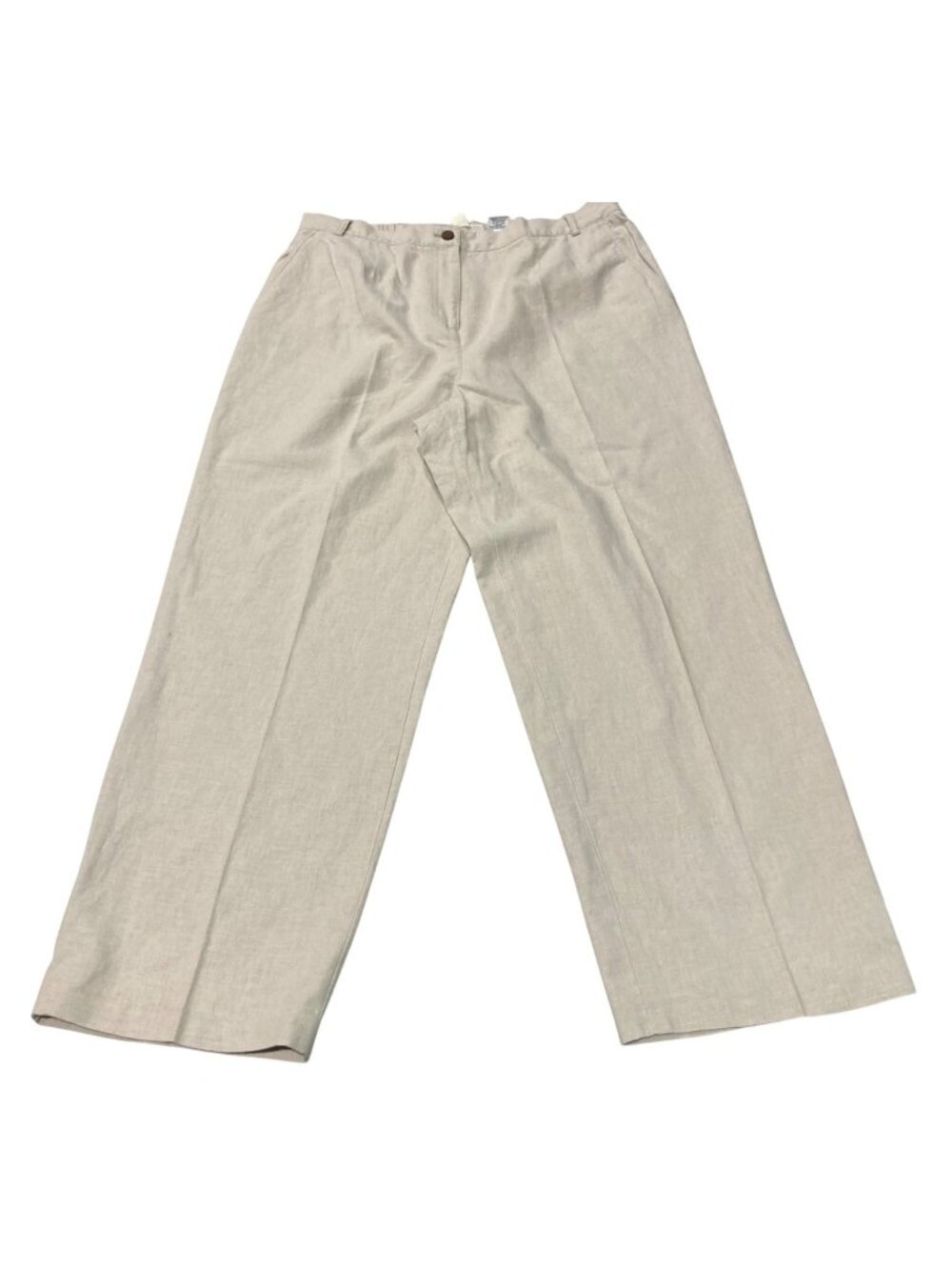 Appleseeds Linen Pants 14P Beige High Rise Everyday Coastal Vacation Resortcore